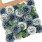 Artificial Flowers 50Pcs Dusty Blue & Navy Roses Tabletop Decor